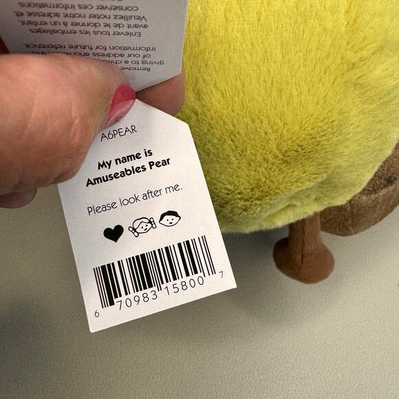 Jellycat Pear NEW! Amuseables FAST SHIP Jellycat Amuseables - Picture 9 of 9